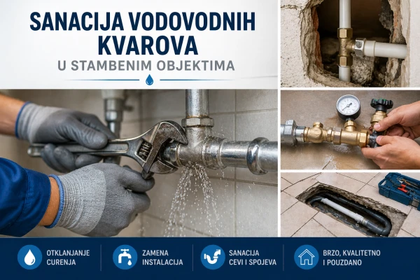 Sanacija vodovodnih kvarova u stambenim objektima