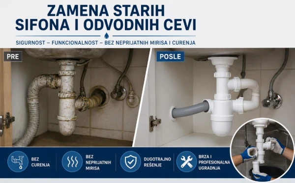 Zamena starih sifona i odvodnih cevi